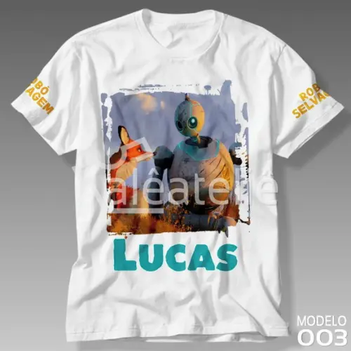 Camiseta Robô Selvagem Filme Infantil Personalizada