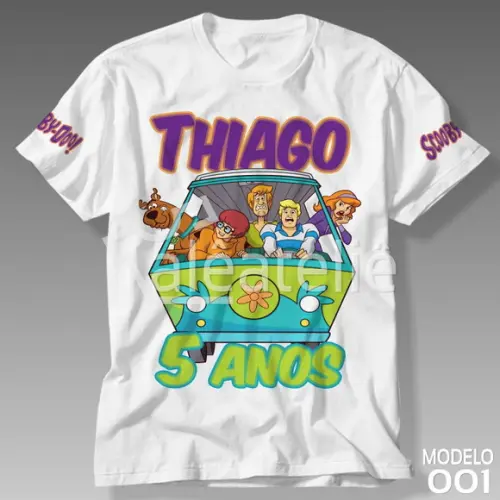 Camiseta Scooby Doo Personalizada Festa Aniversário