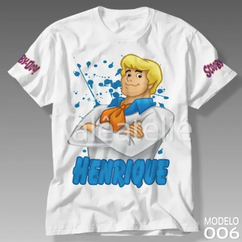 Camiseta Scooby Doo Personalizada Fred Velma Daphne Salsicha