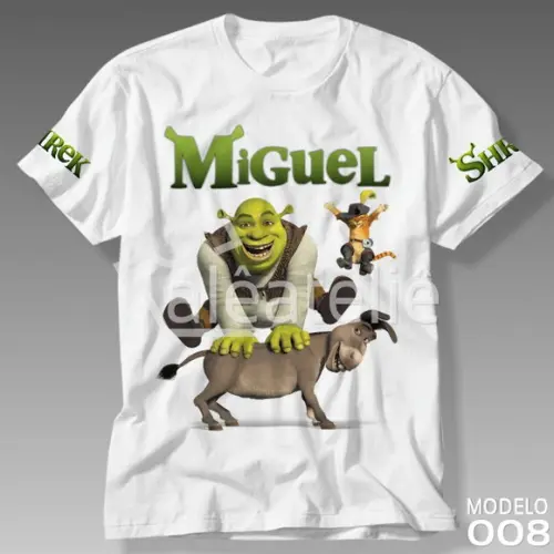 Camiseta Shrek Festa Infantil Camisa Blusa Personalizada