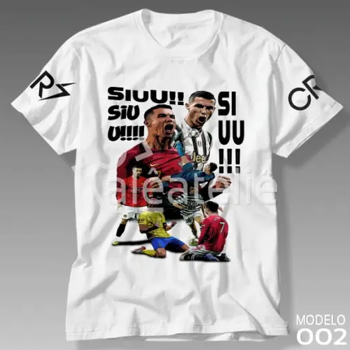 Camiseta Siuu! Cristiano Ronaldo Cr7 Futebol Infantil Adulto