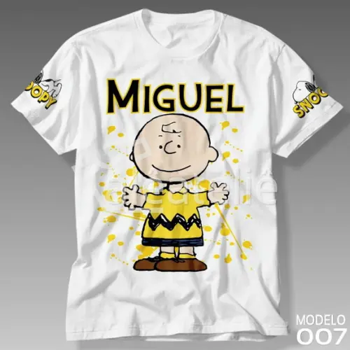 Camiseta Snoopy Charlie Brown T-shirt Personalizada