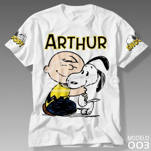 Camiseta Snoopy T-shirt Unissex Personalizada
