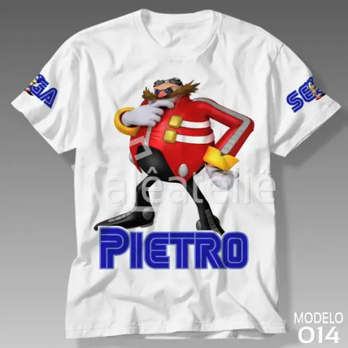 Camiseta Sonic Robotnik Eggman Infantil Adulto Personalizada