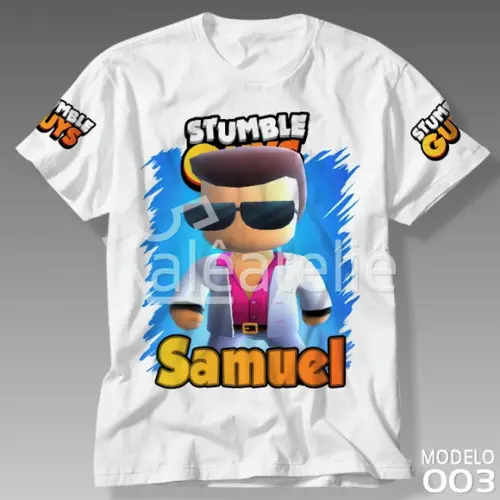 Camiseta Stumble Guys Elvis Disco Dan Personalizada