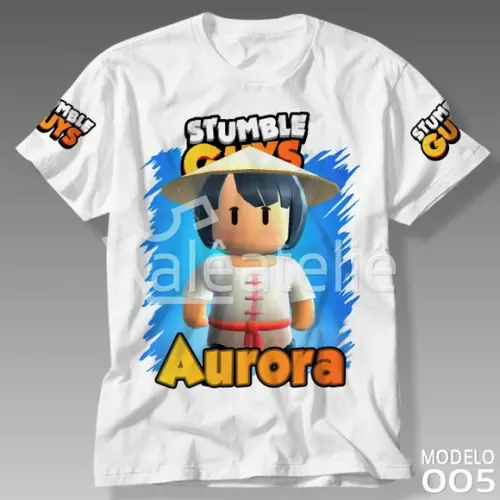 Camiseta Stumble Guys Menina Jin Personalizada