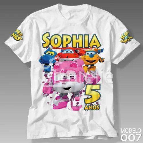 Camiseta Super Wings Festa Dizzy Personalizada