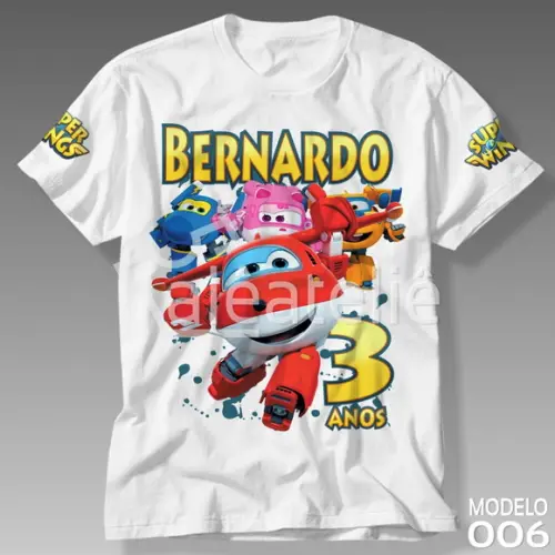 Camiseta Super Wings Festa Jett Personalizada