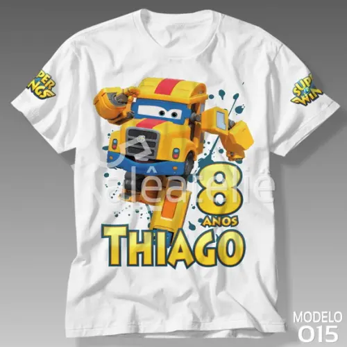 Camiseta Super Wings Poppa Personalizada