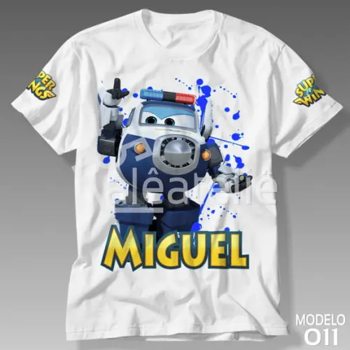 Camiseta Super Wings Paul Personalizada