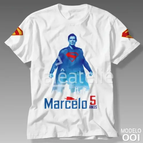 Camiseta Superman Super Homem Personalizada Festa