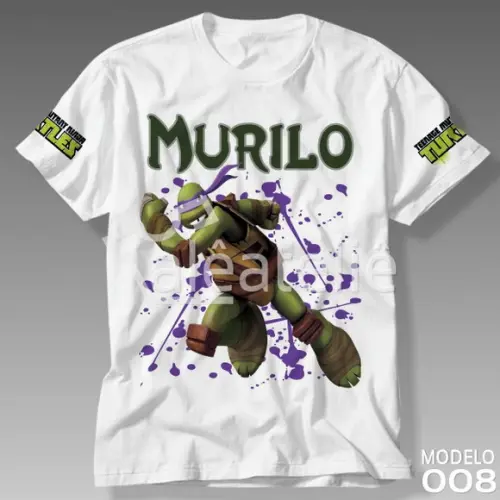 Camiseta Tartarugas Ninja Donatello Personalizada
