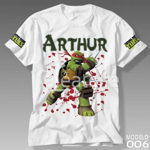 Camiseta Tartarugas Ninja Raphael Personalizada