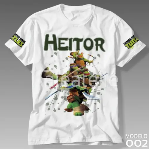 Camiseta Tartarugas Ninja Personalizada