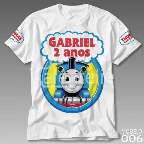 Camiseta Thomas And Friends Festa Infantil Personalizada