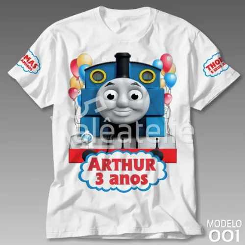 Camiseta Thomas e Seus Amigos Festa Infantil Aniversário