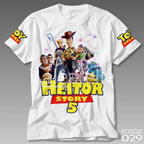 Camiseta Toy Story 4 Festa Infantil Adulto Personalizada