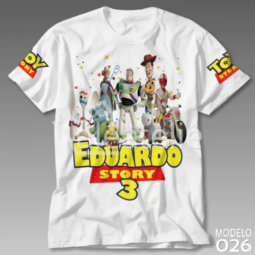 Camiseta Toy Story 4 Infantil Adulto Personalizada
