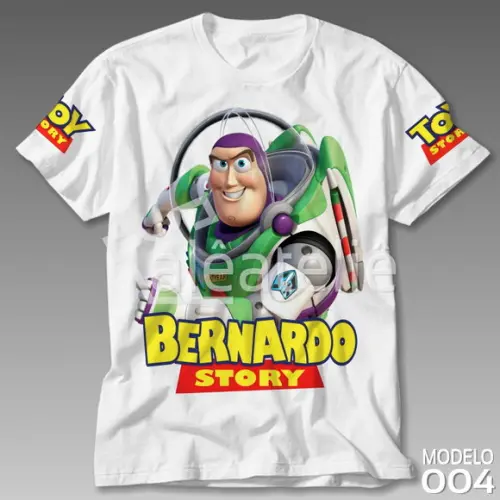 Camiseta Toy Story Infantil Buzz Lightyear Personalizada