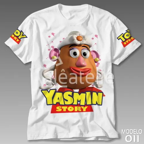 Camiseta Toy Story Infantil Cabeça de Batata Personalizada
