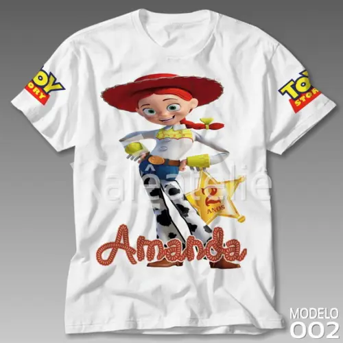 Camiseta Toy Story Jessie Woody Buzz Lightyear Personalizada
