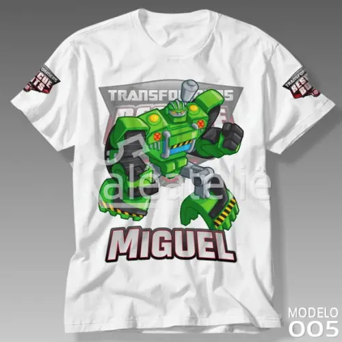 Camiseta Transformers Rescue Bots Boulder Personalizada