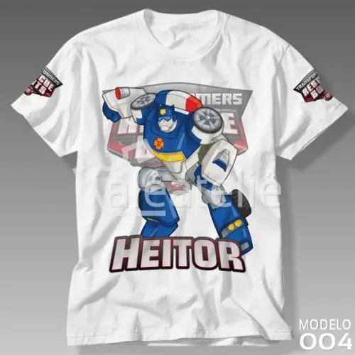 Camiseta Transformers Rescue Bots Chase Personalizada