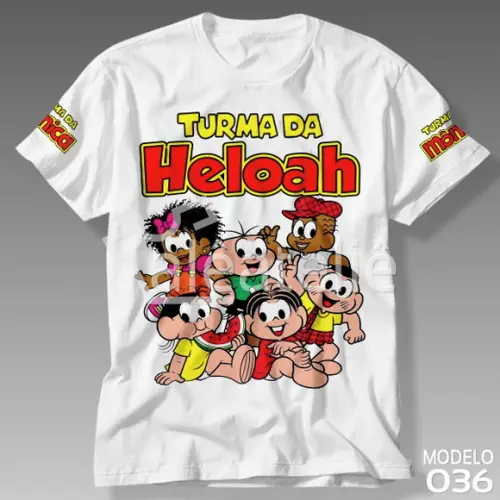 Camiseta Turma da Mônica Festa Desenho Personalizada
