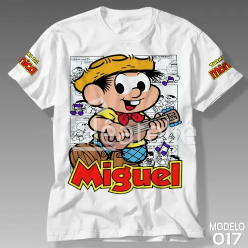Camiseta Turma da Mônica Chico Personalizada Bento com Nome
