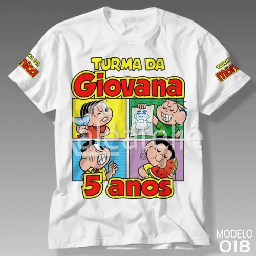 Camiseta Turma da Mônica Infantil Festa Aniversário