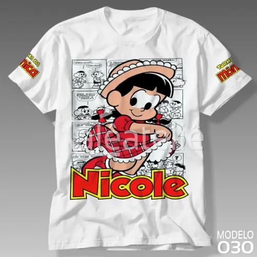 Camiseta Turma da Mônica Rosinha Personalizada com Nome
