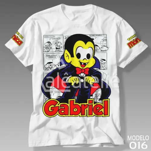 Camiseta Turma da Mônica Zé Vampir Personalizada com Nome