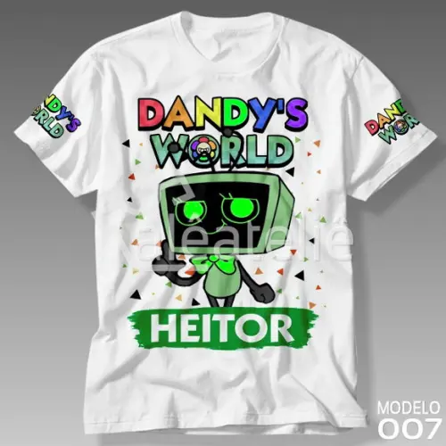 Camiseta Vee Dandy's World Infantil Adulto Personalizada