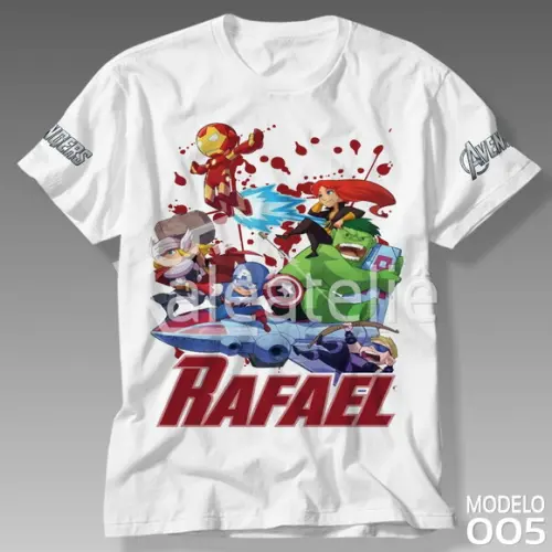Camiseta Vingadores Avengers Heróis Infantil Adulto