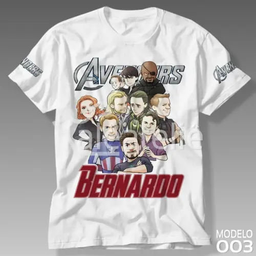Camiseta Vingadores Avengers Marvel Infantil Adulto
