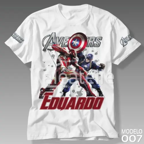 Camiseta Vingadores Guerra Civil Personalizada