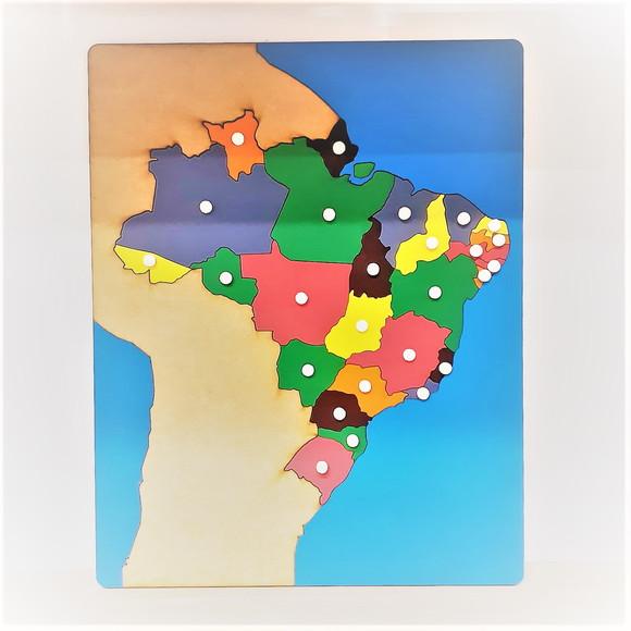 Mapa Quebra Cabeça Estados do Brasil