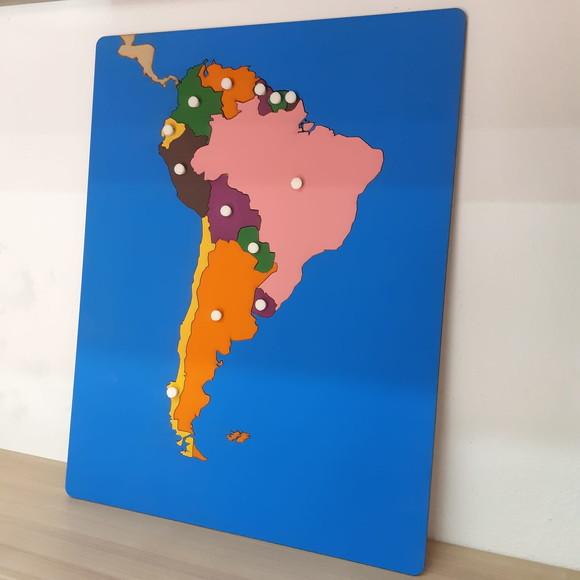 Mapa Quebra Cabeças Países da América do Sul
