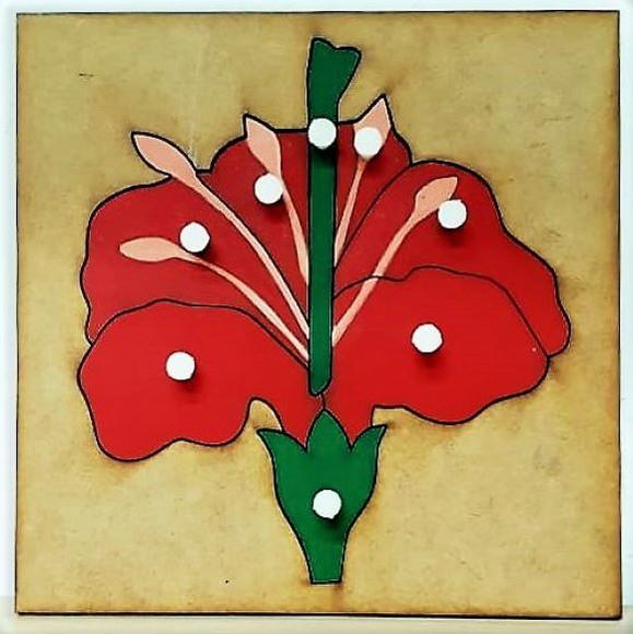 Quebra Cabeças Montessori Botânica Flor
