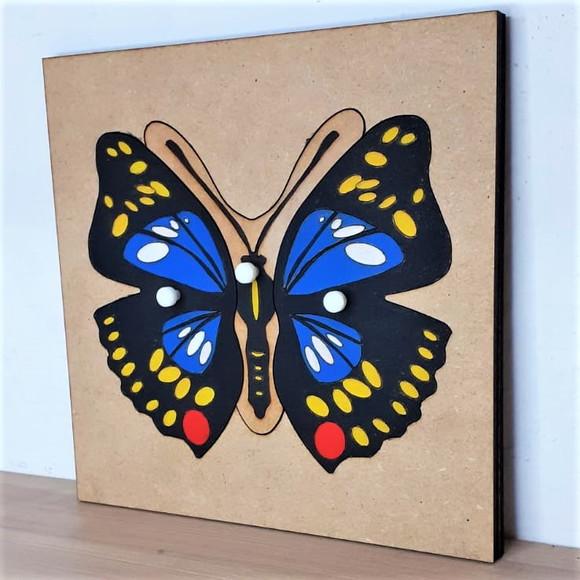 Quebra Cabeças Montessori de Biologia Borboleta