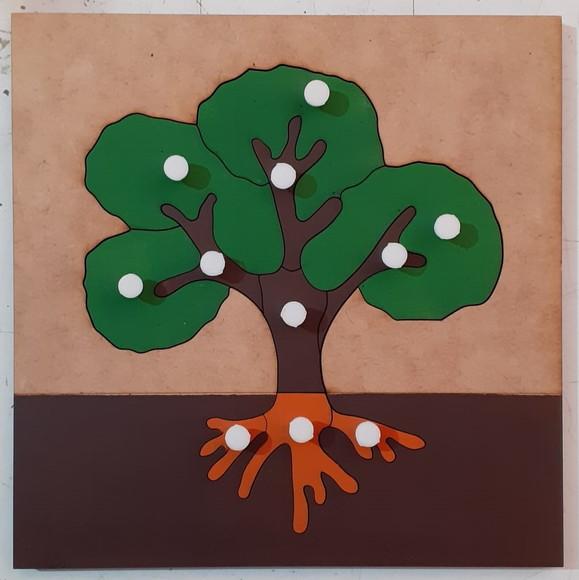 Quebra Cabeças Montessori de Botânica Árvore