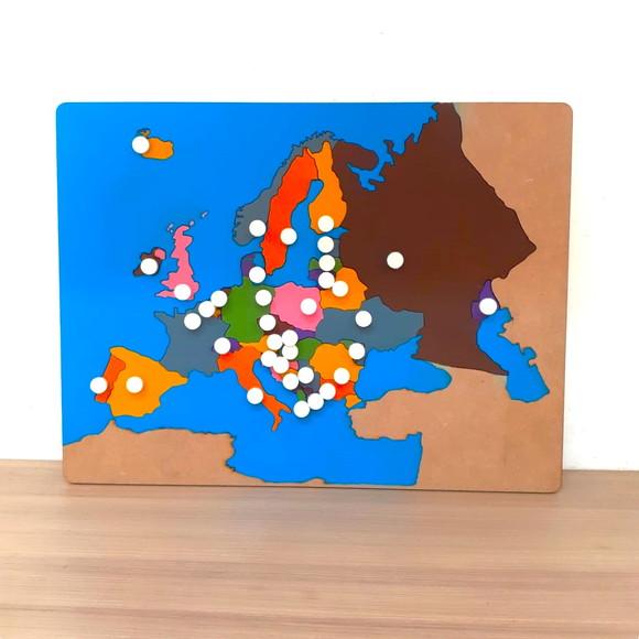 Quebra Cabeças Montessori Mapa da Europa