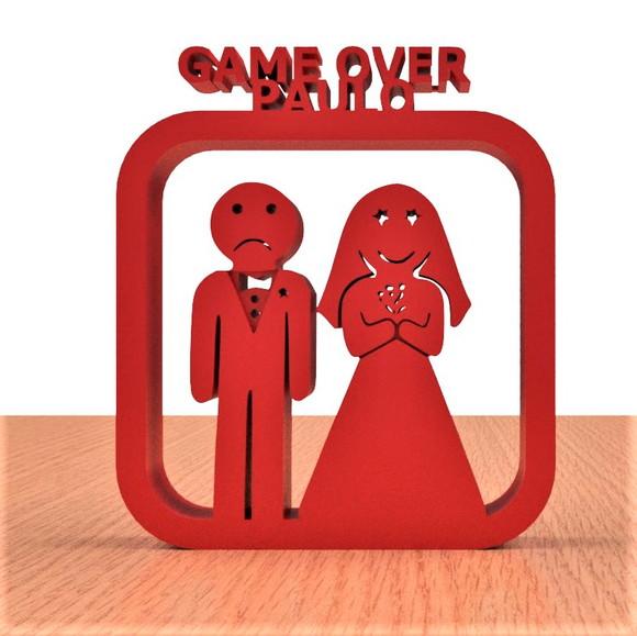 Figura Decorativa Game Over Personalizado