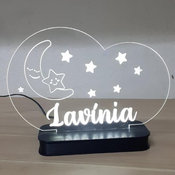 Luminária Personalizada Nuvem em Acrílico