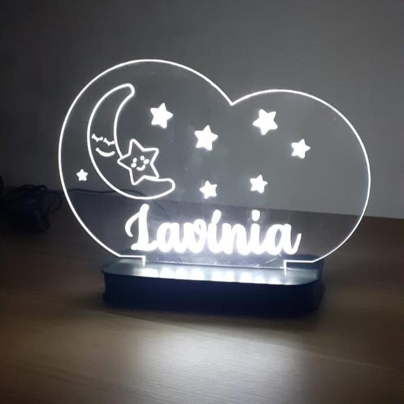 Luminária Personalizada Nuvem em Acrílico