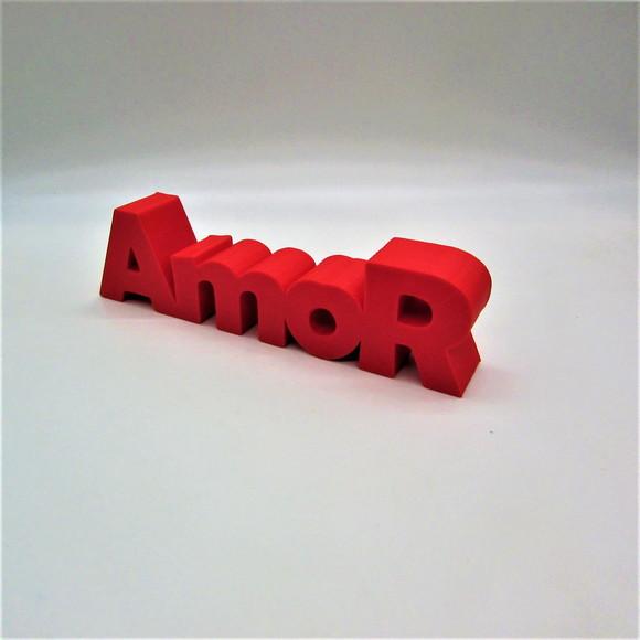 Palavra Decorativa Amor Feita com Impressão 3d