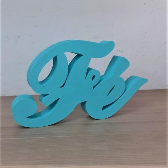 Palavra Decorativa Fé Feita com Impressão 3d