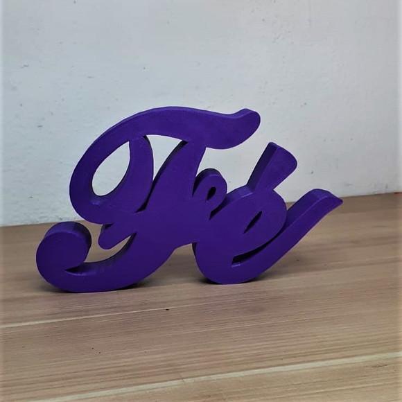 Palavra Decorativa Fé Feita com Impressão 3d