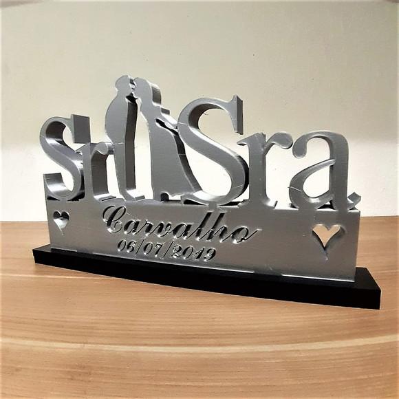 Placa de Casamento Personalizável
