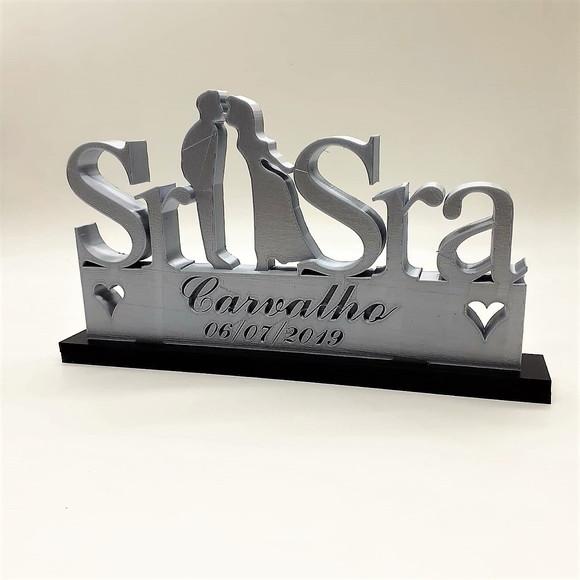 Placa de Casamento Personalizável